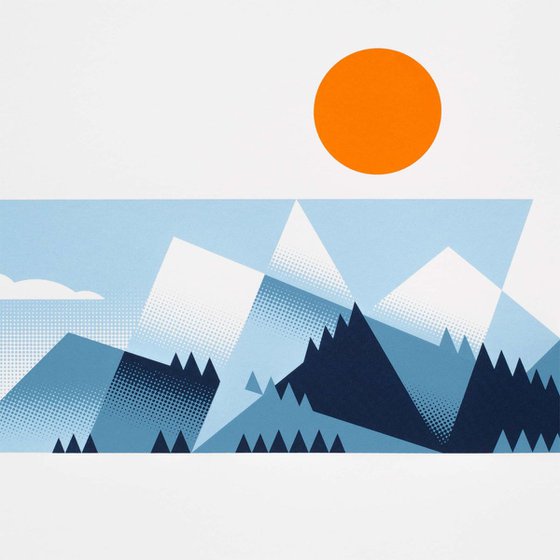 Mountains A2 screen print
