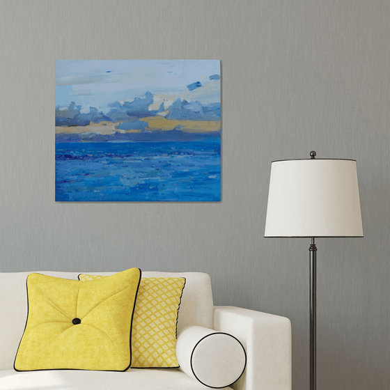 " Clouds over the sea "