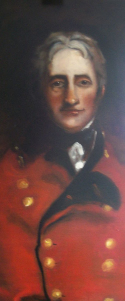 Man in Red Military Uniform (Oil on Canvas 30x20 inch) by Jack Bagley