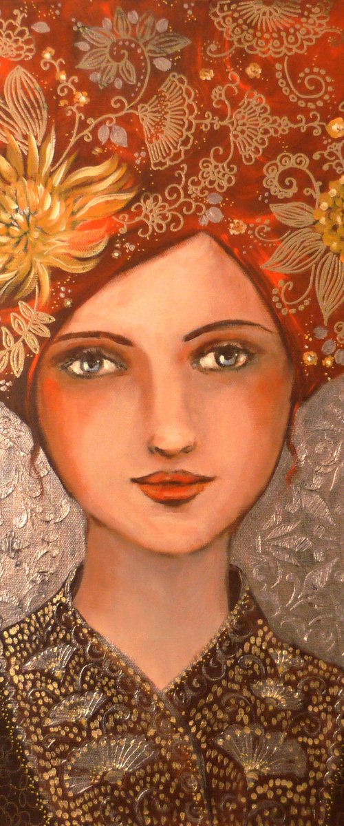 A precious evening 46 x 55 cm by Loetitia Pillault