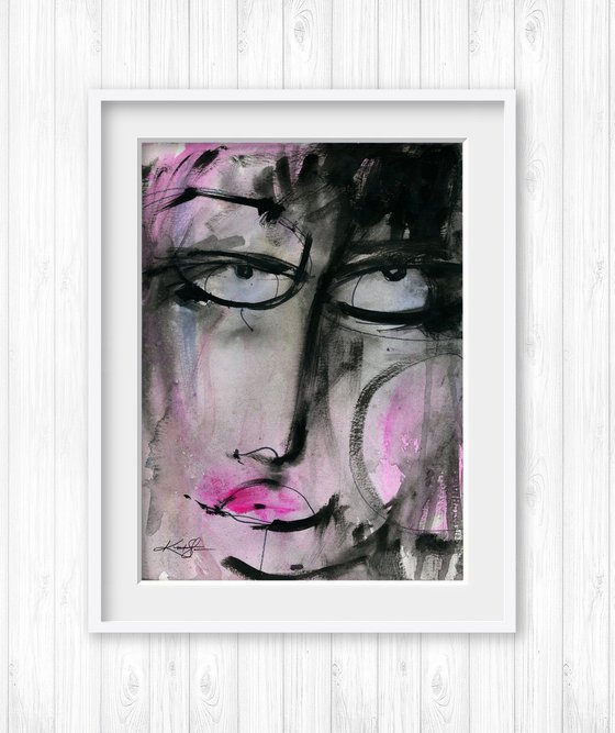 I Have A Secret 3 - Abstract Face Painting  by Kathy Morton Stanion