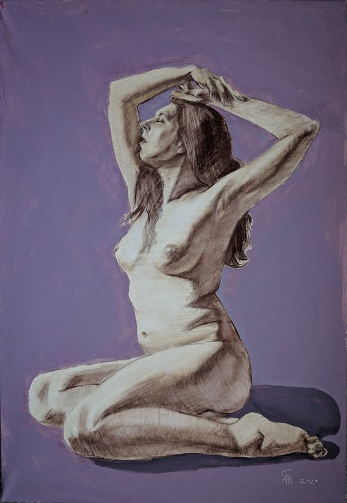 Nude On Venetian Rose by Ara Shahkhatuni