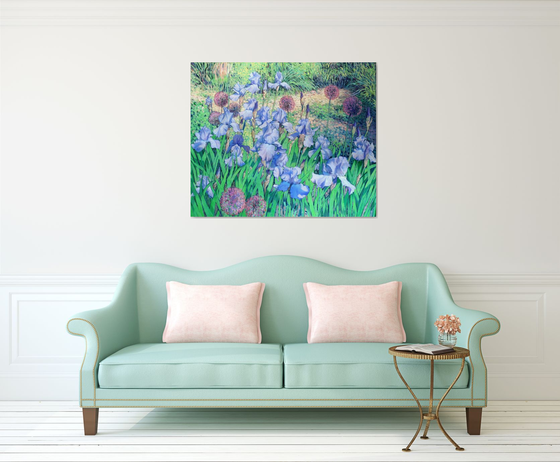 Irises dancing in the sun