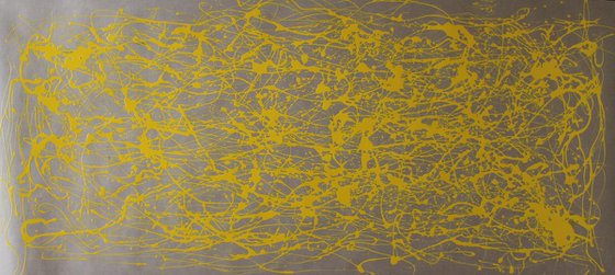 Yellow Energy- Style Jackson Pollock