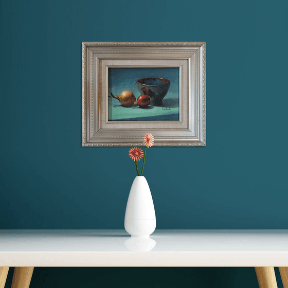 Still Life with Onions (framed)