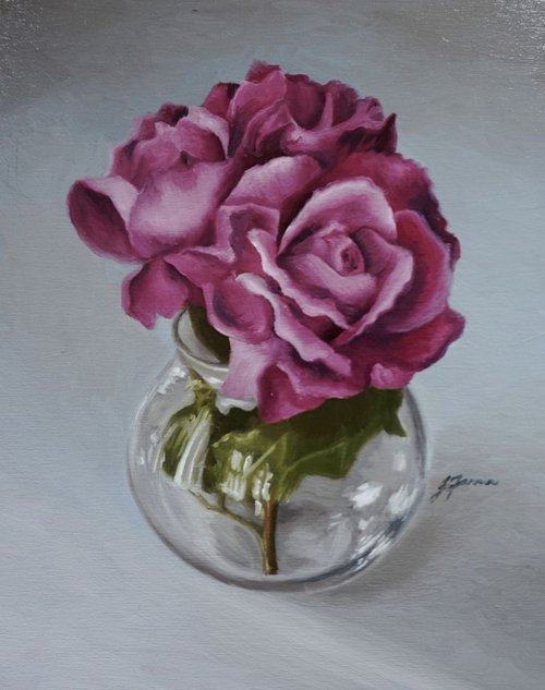Pink Vase 8x10 £80 by Jayne Farrer