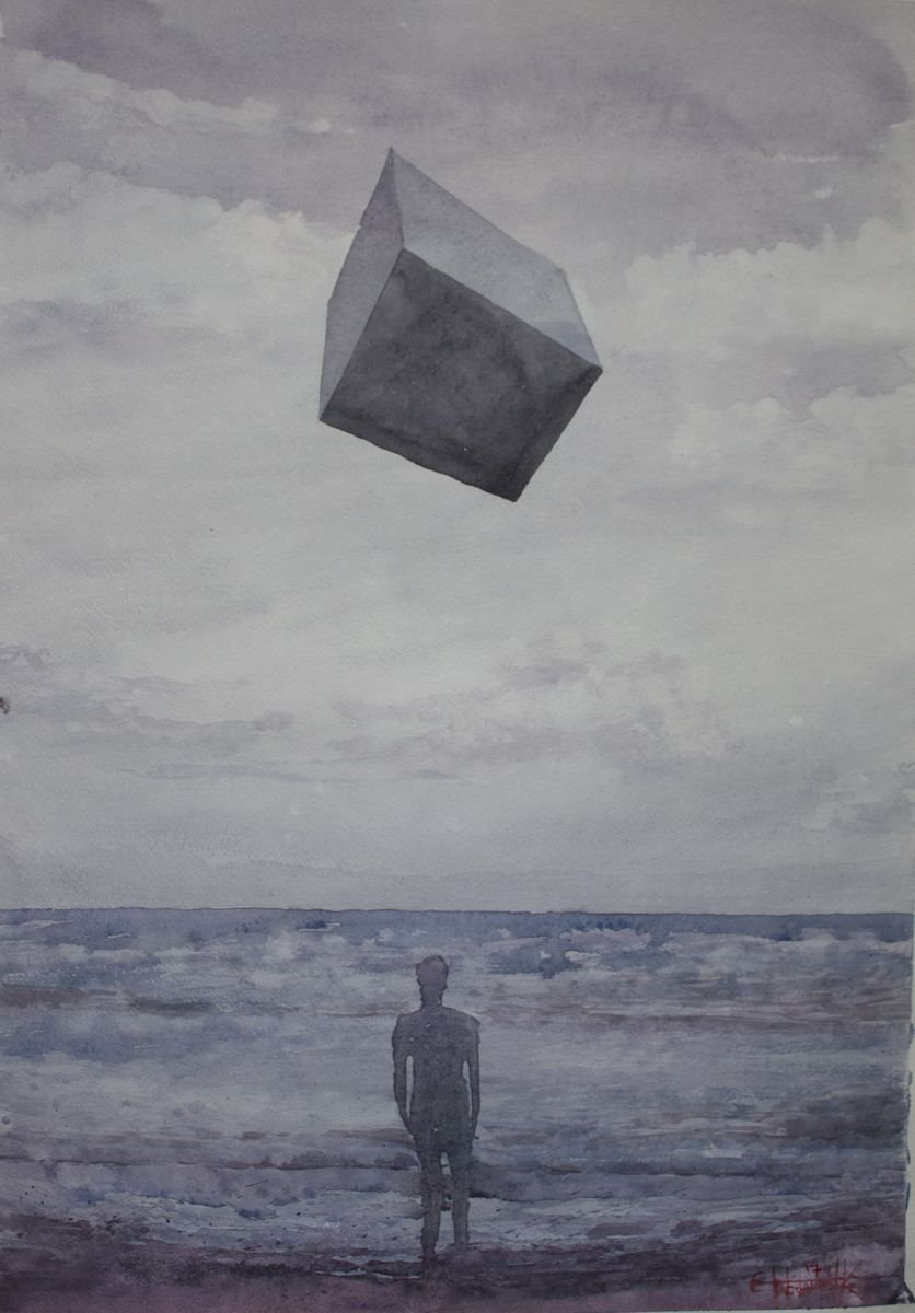 Photorealistic Landscape Watercolour By Eugene Gorbachenko, 17 X 24, Seascape, Original Artwork