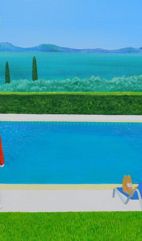 Relaxing by the Pool by Ruth Cowell