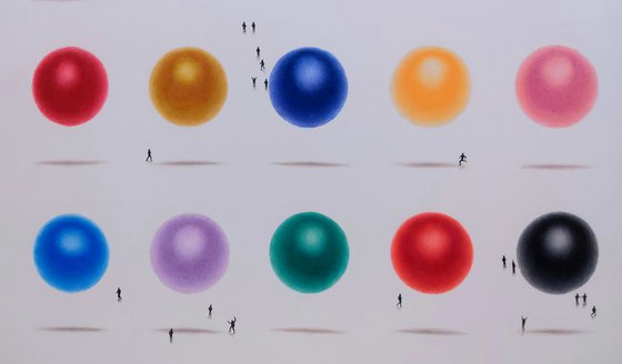 Floating spheres