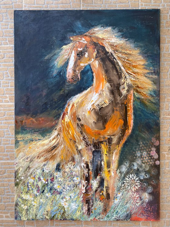 FREEDOM-impressionistic painting on canvas