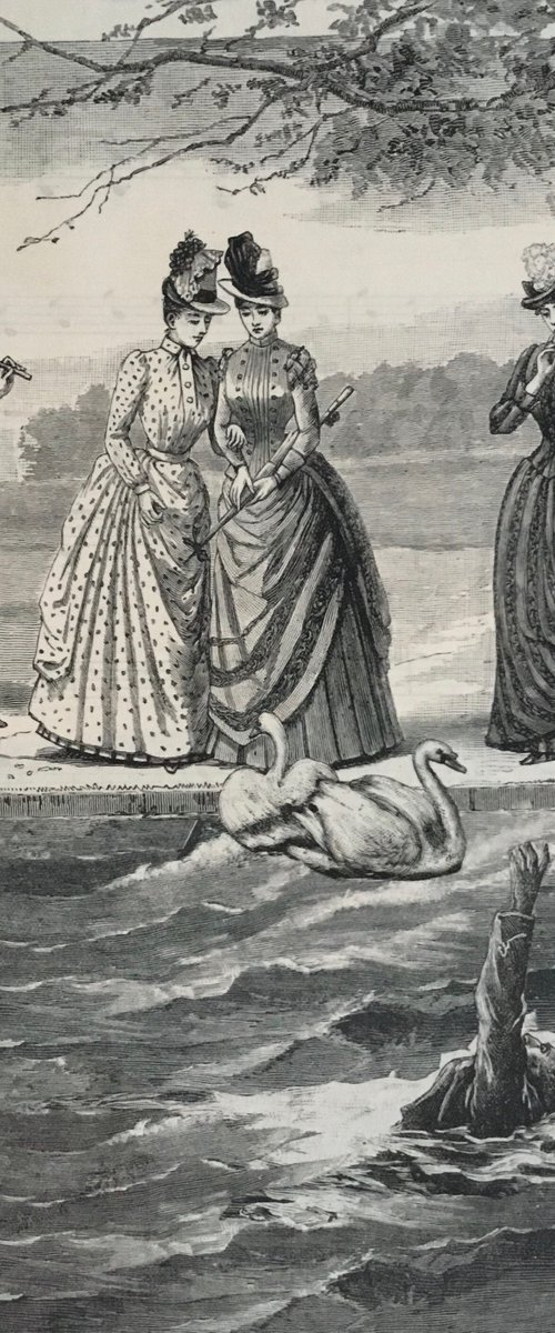 Young Women in the Park by Tudor Evans