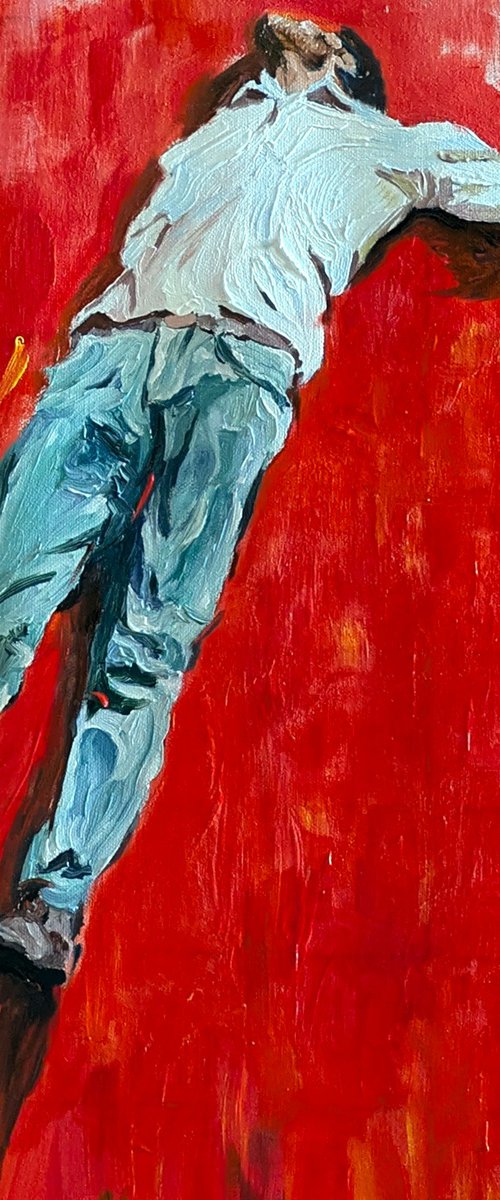 Suspended in Red by Félix Rubio