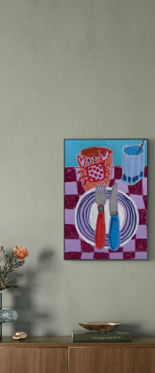 Colorful Crab Still Life by Sasha Robinson