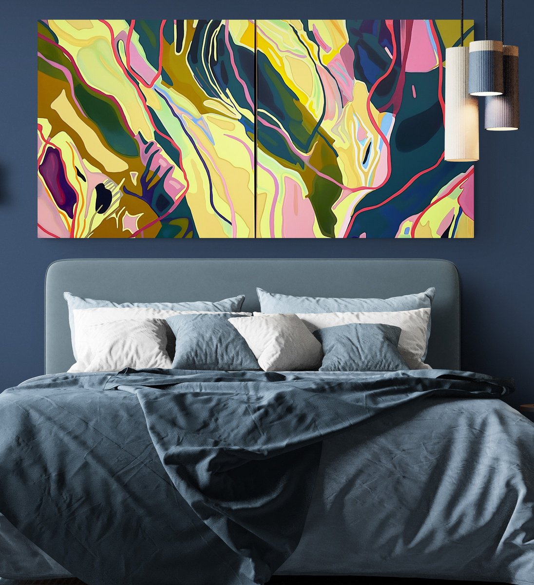  Traces Of Thoughts #2 By V+V Kniazievi, 55 X 28, Artwork For Sale On Artfinder