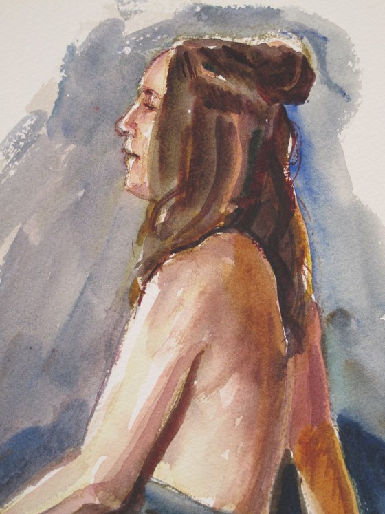 Seated female nude