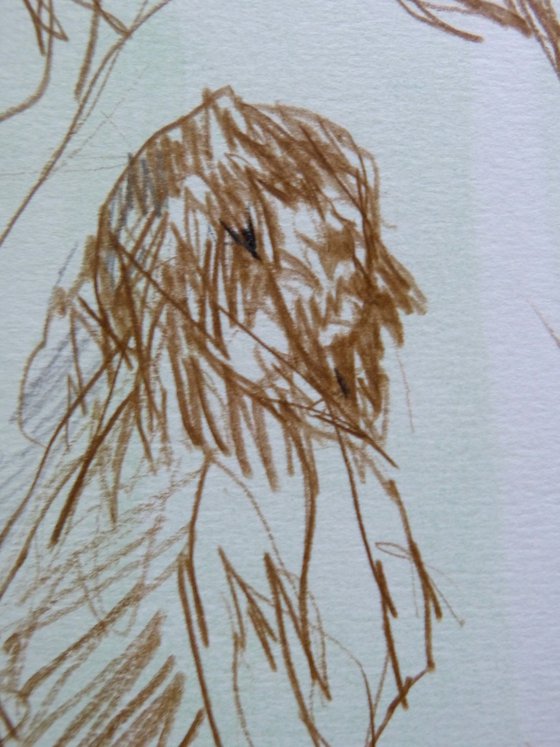 Neanderthal, pencil drawing 29x21 cm