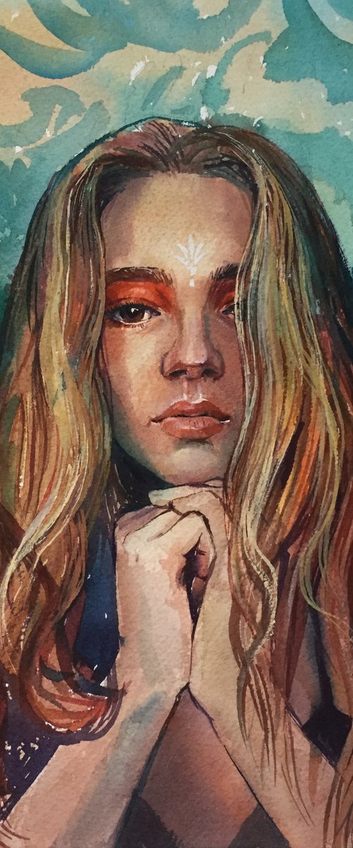 Portrait of a young creative girl. by Natalia Veyner