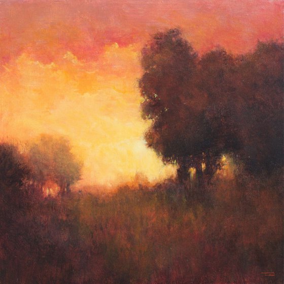 September Sunset, 20x20 inches