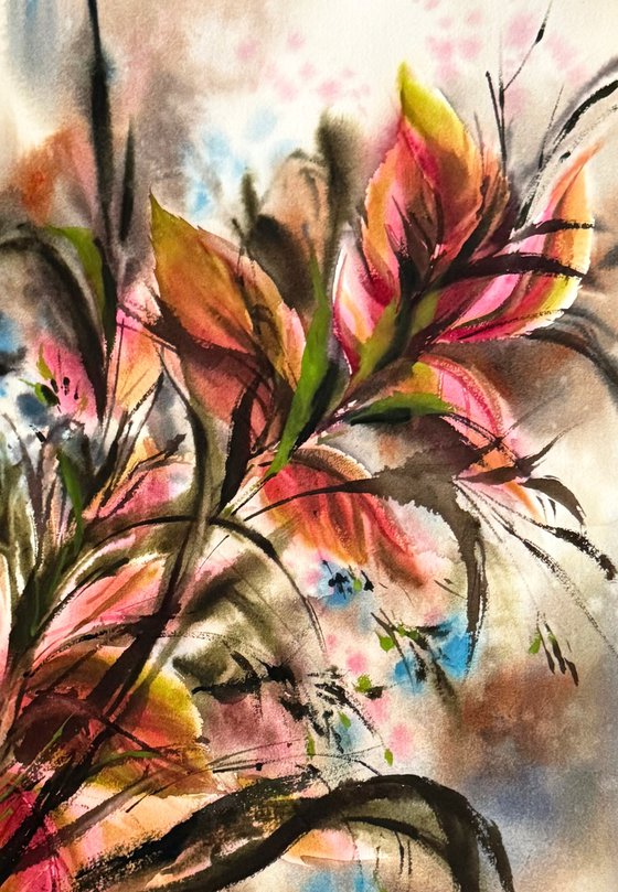 Pink Leaves