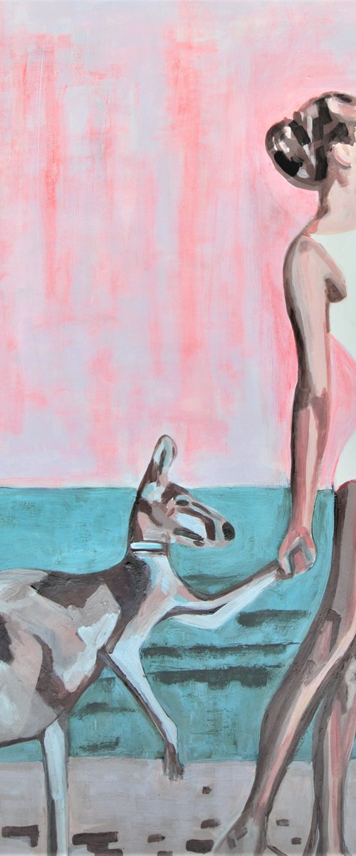 At the beach / 83 x 66 cm by Alexandra Djokic