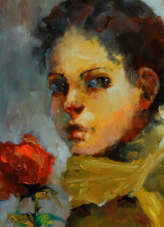 girl with a rose