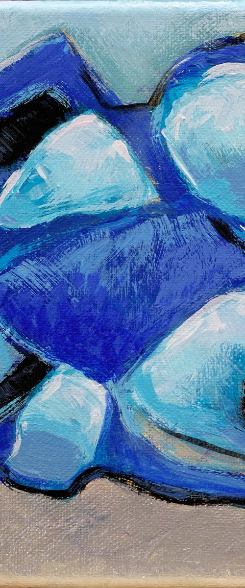 BLUE FRUIT | ORIGINAL ACRYLIC PAINTING ON CANVAS by Uwe Fehrmann