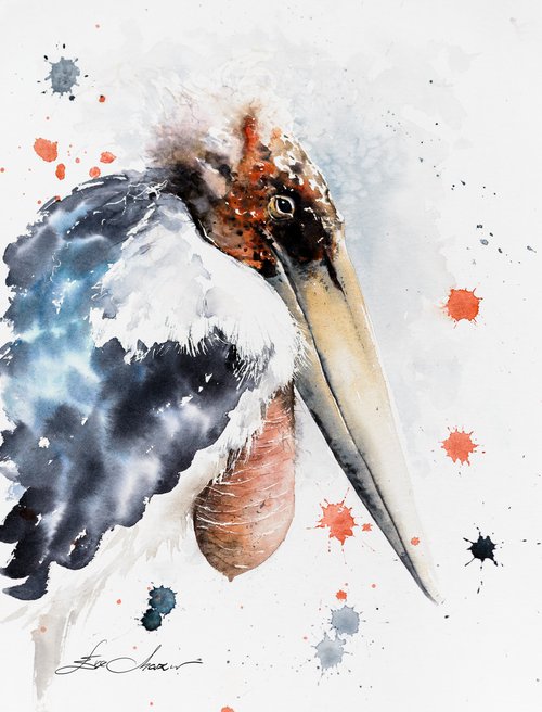Marabou stork (Leptoptilos crumenifer) by Eve Mazur