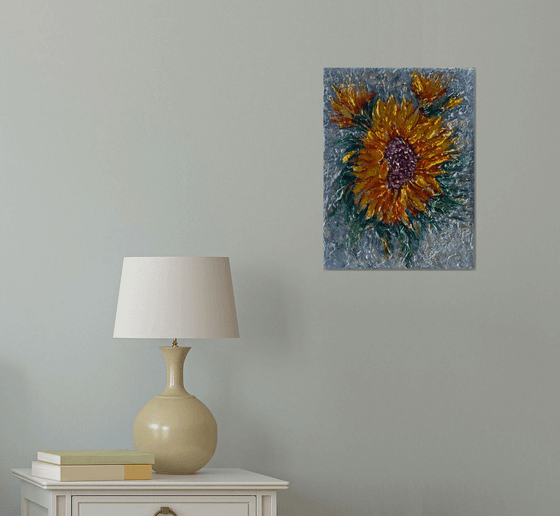 Sunflower Impasto Palette Knife