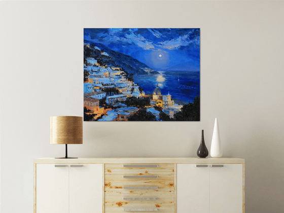Night Amalfi Coast Italy landscape