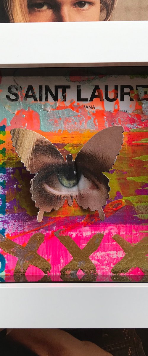 Mini Beauty  No10 - Abstract Butterfly in Box by Hernan Reinoso