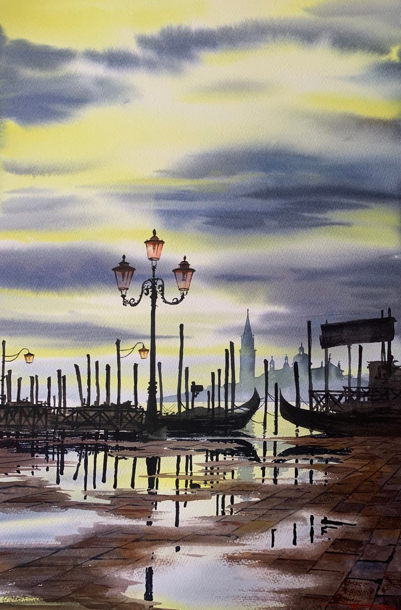 Puddles. Venice by Igor Dubovoy