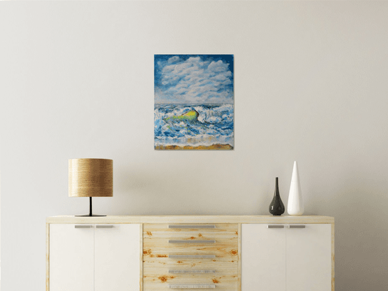 Cloudy Day - Modern Abstract Seascape