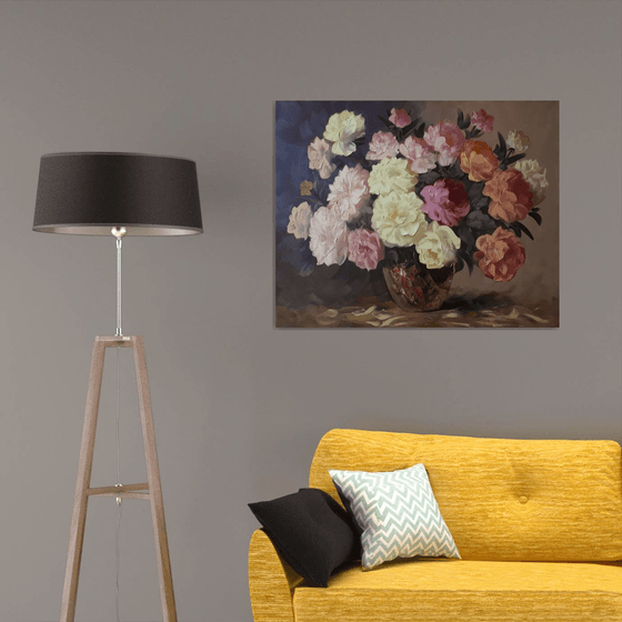 Peonies and Roses
