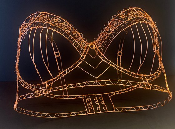 Copper Bra Wire Sculpture