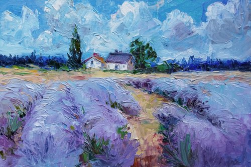 Scent of lavender field 20*30 cm by Ann Krasikova