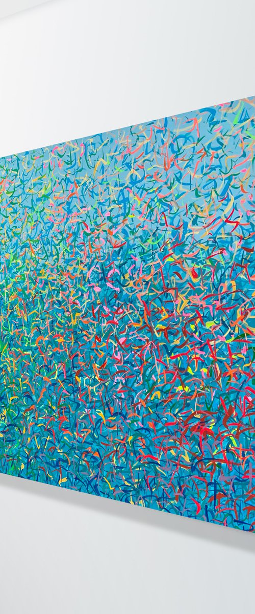 Palm Beach 152 x 76cm acrylic on canvas by George Hall