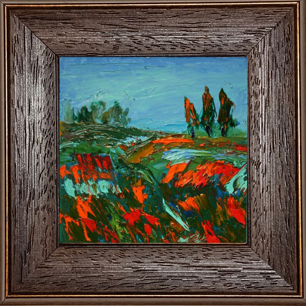 Expressive Oil Painting , Abstract Landscape By Salana Art / Svetlana Samovarova, 5 X 5, Artwork For Sale On Artfinder