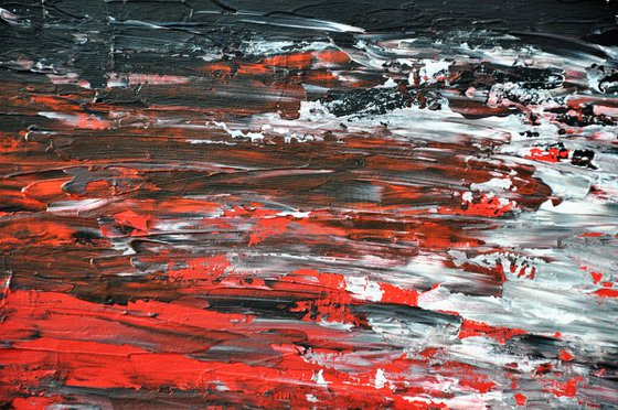 Red abstract landscape