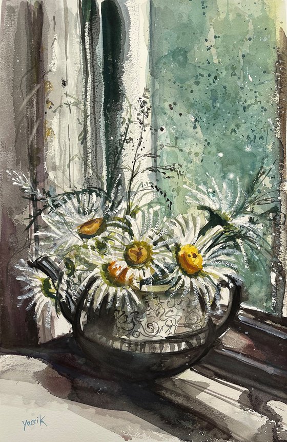 flowers on the window sill