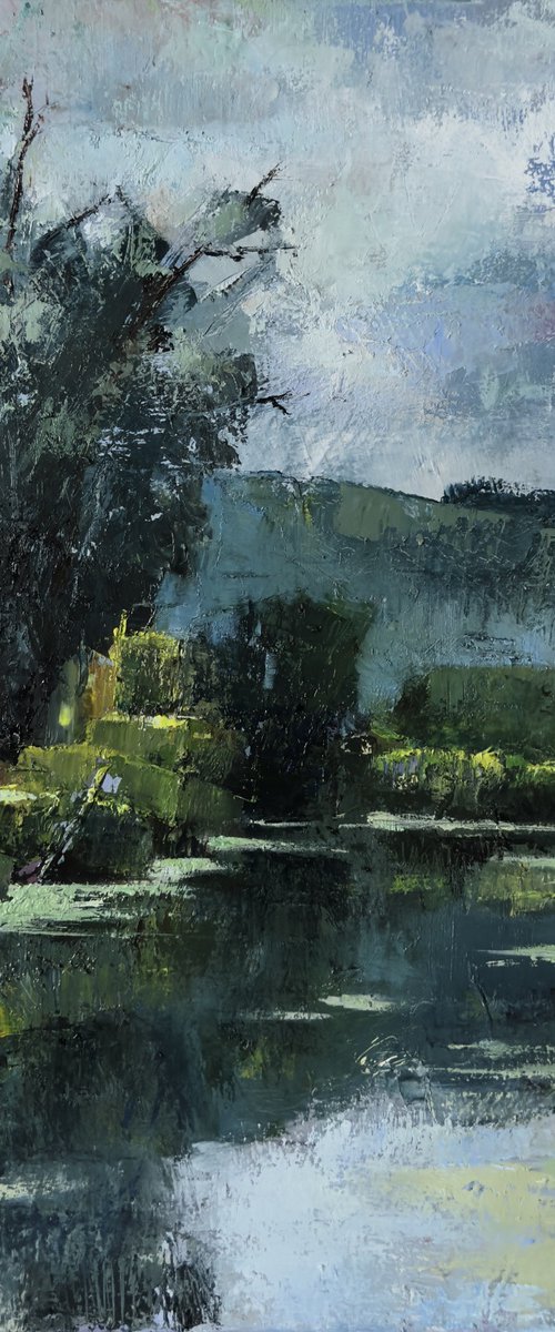 Lake in my village by Olha Laptieva