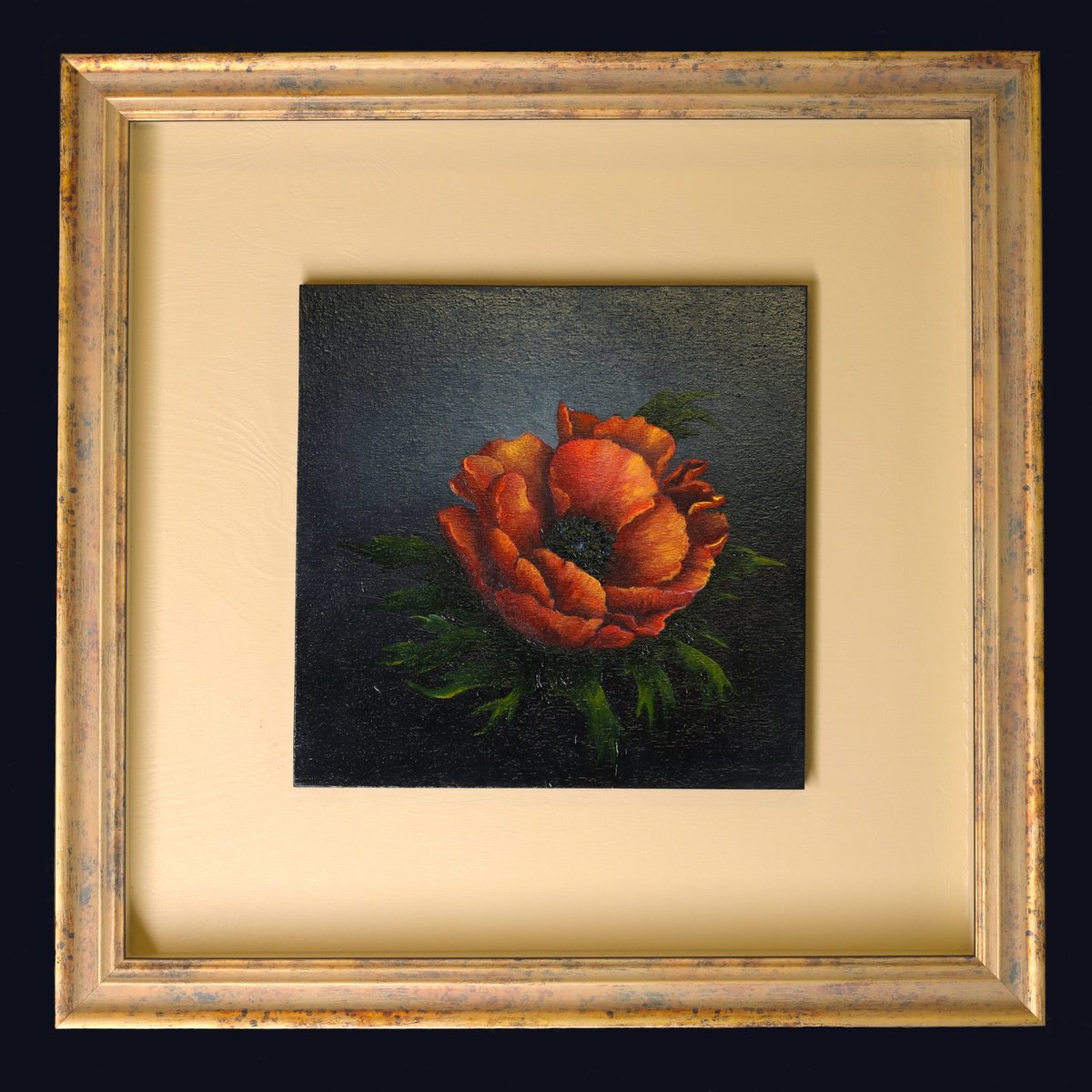 Impressionistic Botanical Oil Painting By Oleg Baulin, 22 X 22", In Focus. I, Original Artwork