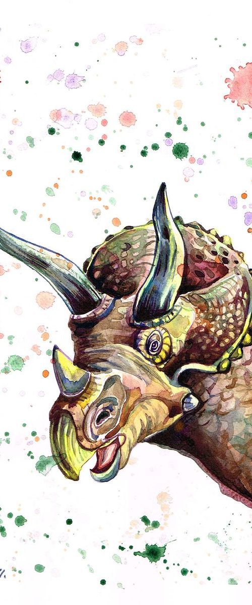 Dinosaur  Triceratops by Diana Aleksanian