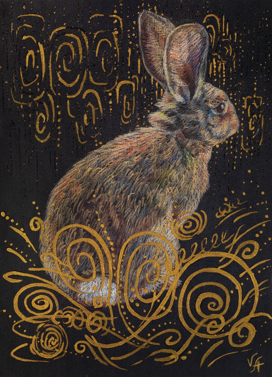 Observing rabbit by Alona Vakhmistrova