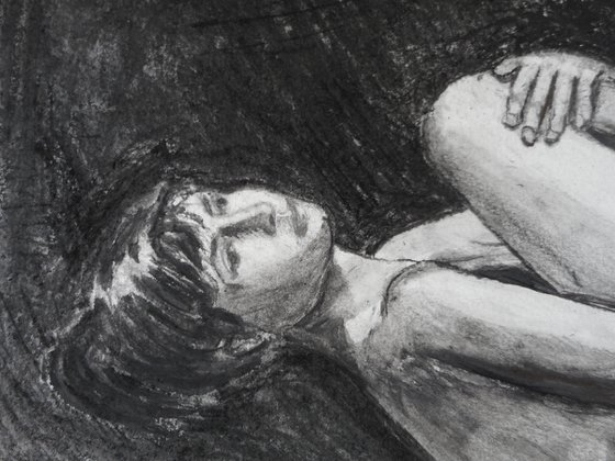 NUDE charcoal drawing no 5