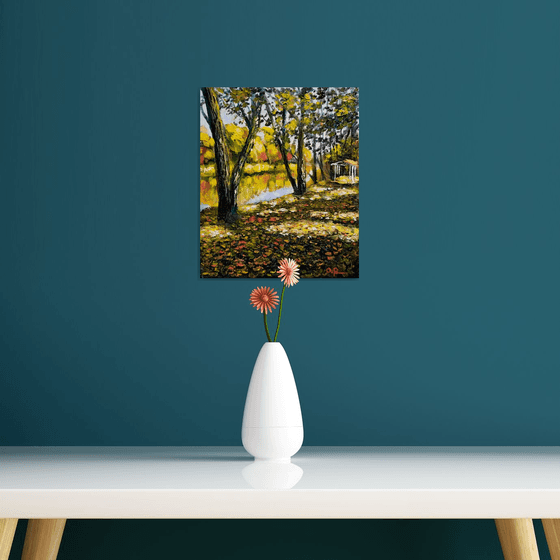 Autumn day by the river