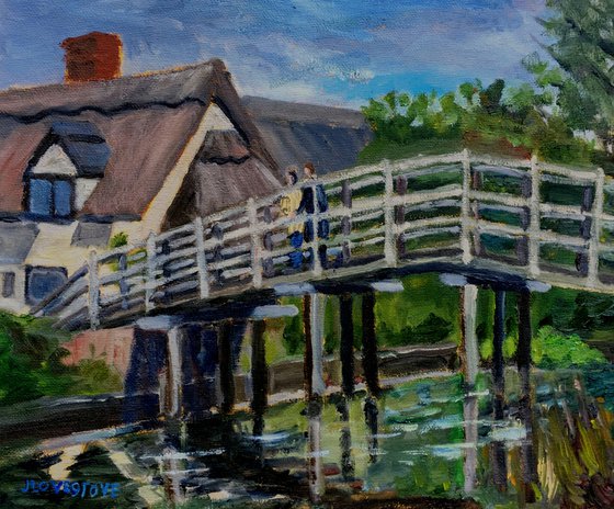 The River Stour at Flatford, - An original oil painting!