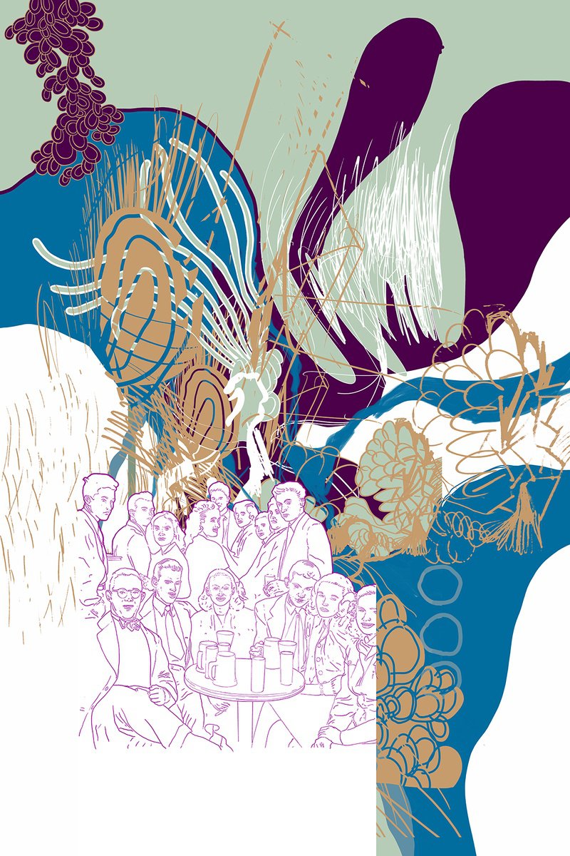 Abstract Portrait Giclee Print By Alasdair Willis, 16 X 23, Winter Garden, Original Artwork