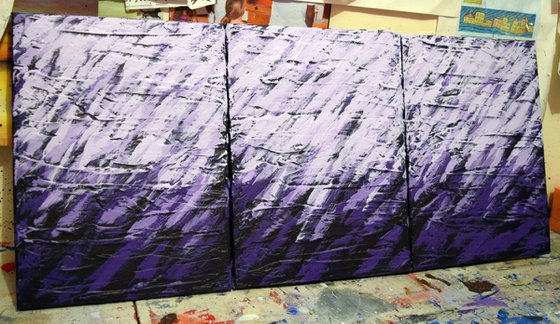 Violet Storm Beautiful triptych