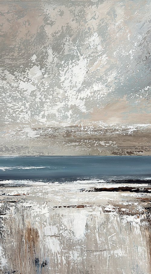 The Shore Beyond Time. Blue Gray Textured by Tatiana Malinovscaia