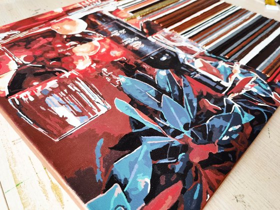 Still life with wine